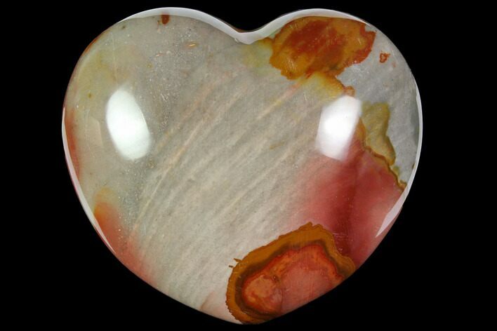 Wide, Polychrome Jasper Heart - Madagascar #118625